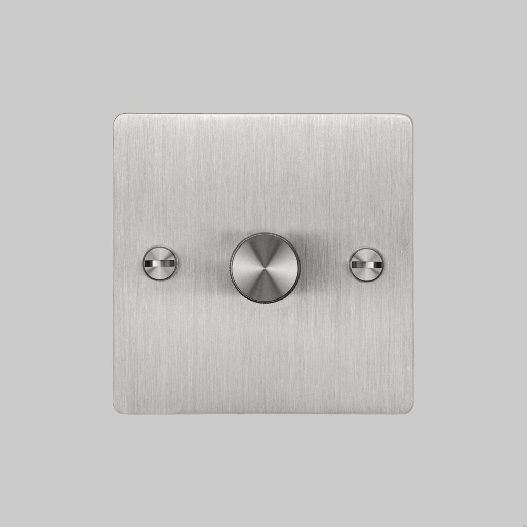 Ściemniacz LED Cross 1G 120W Standard Brytyjski – Srebrny (UK)