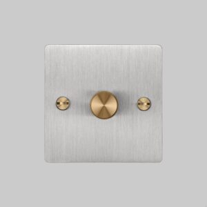 Ściemniacz LED Cross 1G 120W z m Standard Brytyjski – Srebrny (UK)