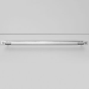 Uchwyt meblowy podłużny z podkładką Linear Plate 325 – Srebrny