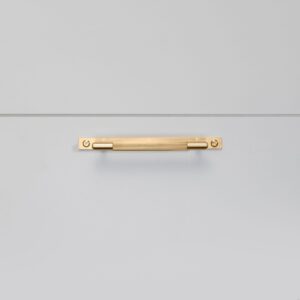 Uchwyt meblowy podłużny z podkładką Linear Plate 125 – Złoty