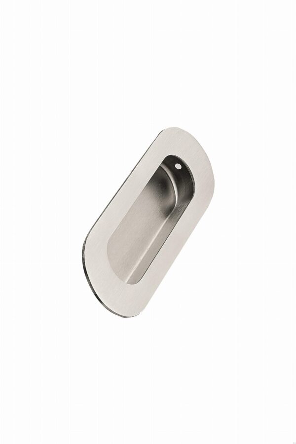 Uchwyt meblowy wpuszczany Letterbox 120 Stalowy Srebrny Satynowy