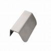 Uchwyt meblowy krawędziowy Plinth 120 Stalowy Srebrny Satynowy