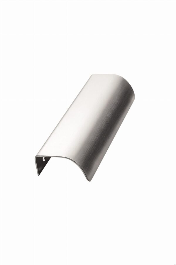 Uchwyt meblowy krawędziowy Plinth 160 Stalowy Srebrny Satynowy