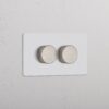 Grove IT Grove 4-Module 2x Dimmer Switch – Paintable Satin Nickel