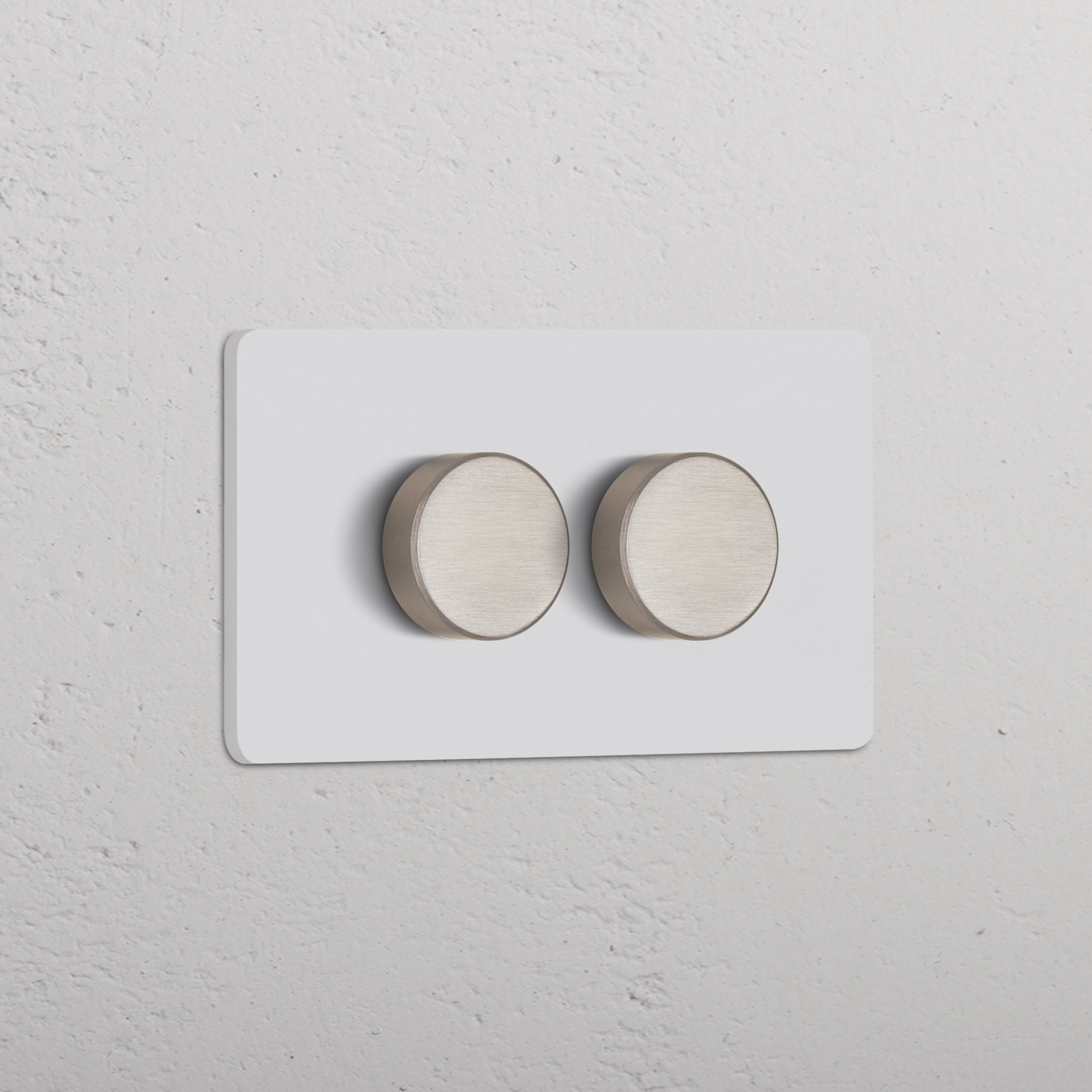 Grove IT Grove 4-Module 2x Dimmer Switch – Paintable Satin Nickel
