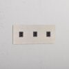 Kew Gniazdo USB-C 30 W x 3 w potrójnej ramce – Satynowy nikiel, Czarny