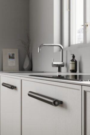 Uchwyt meblowy podłużny Lucente 1088 Aluminiowy Czarny Matowy