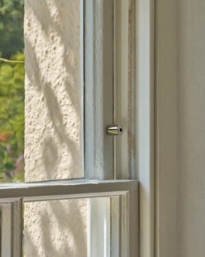 Belmont para blokad do okna typu Sash – Polerowany nikiel