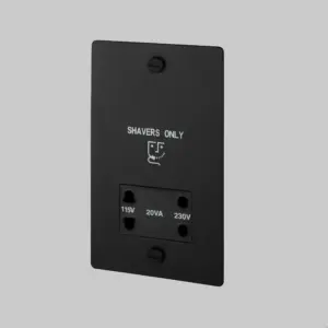 Gniazdo na golarkę Shaver 115V/230V Standard Brytyjski – Czarny (UK)