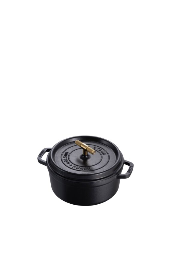 Garnek Cocotte Staub 3.7 L z m radełkowanym uchwytem – Czarny