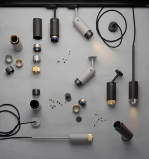 Lampa sufitowa punktowa Exhaust Linear Szara ze m – Szary