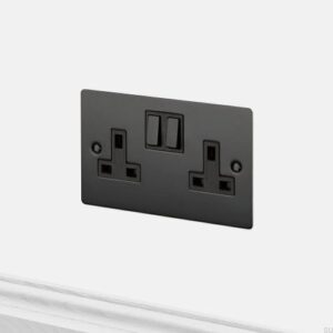 Gniazdo podwójne Typ G UK 2G Standard Brytyjski – Czarny (UK)