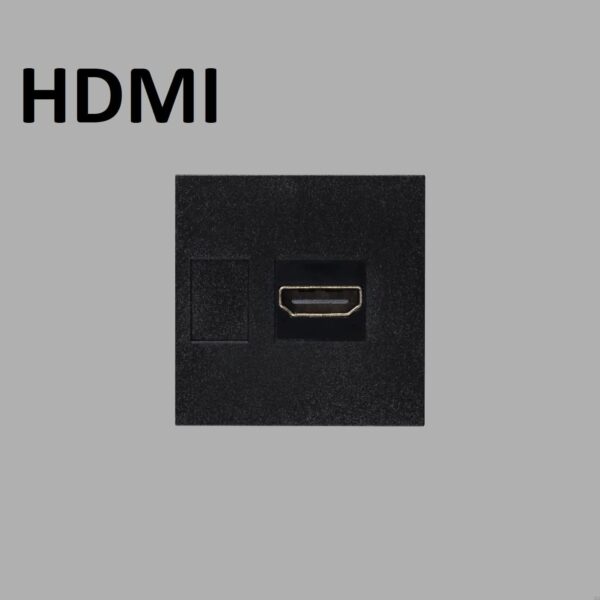 Moduł złącza HDMI 45mm Standard Europejski – Czarny (EU)