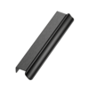 Uchwyt meblowy krawędziowy Volet 160 Aluminiowy Czarny Matowy Szczotkowany