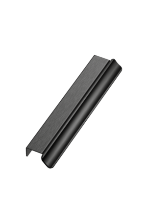 Uchwyt meblowy krawędziowy Volet 160 Aluminiowy Czarny Matowy Szczotkowany