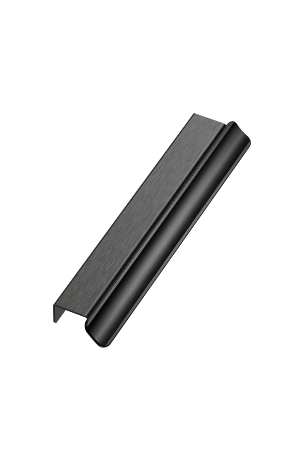 Uchwyt meblowy krawędziowy Volet 160 Aluminiowy Czarny Matowy Szczotkowany