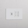 Grove 4-Module USB-C 30W & 2x Bipasso Socket – Paintable White