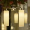 Claremont mały kinkiet ścienny z delikatną porcelaną – Polerowany nikiel