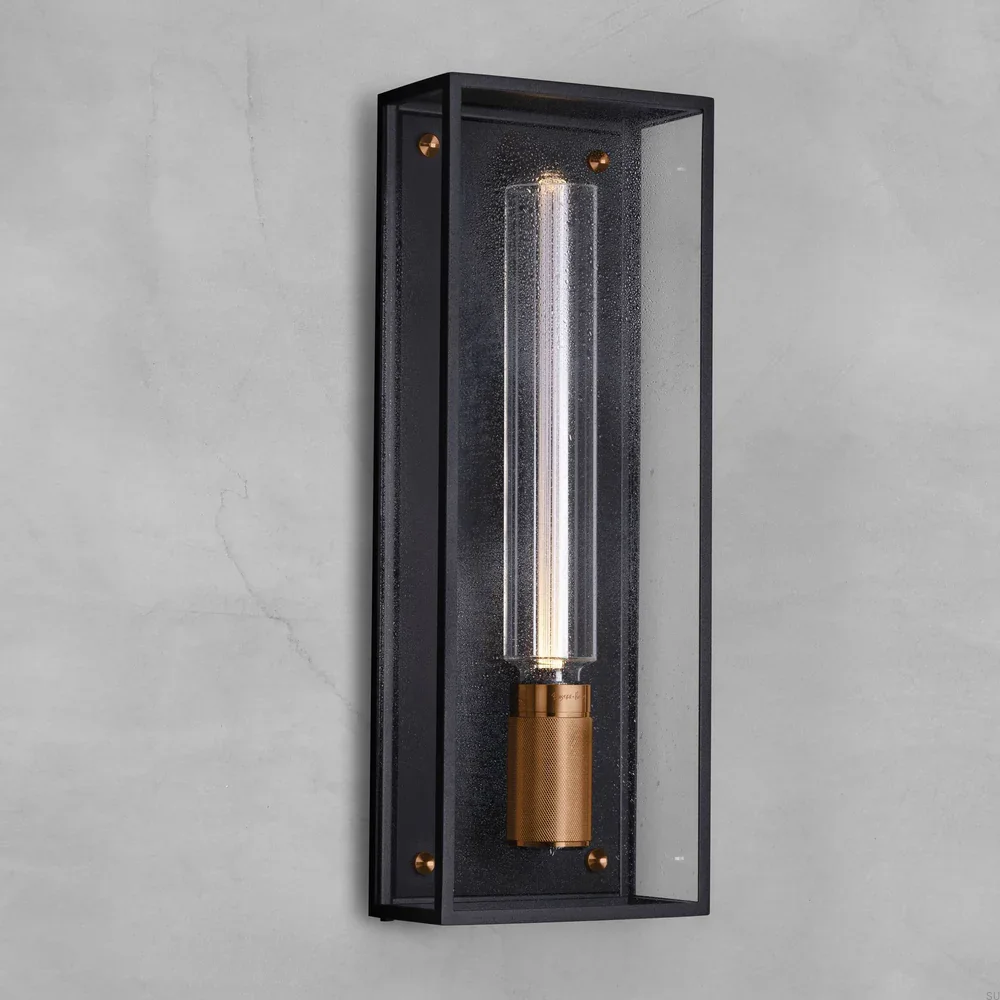 Lampa ścienna Caged Wet L – Miedziany
