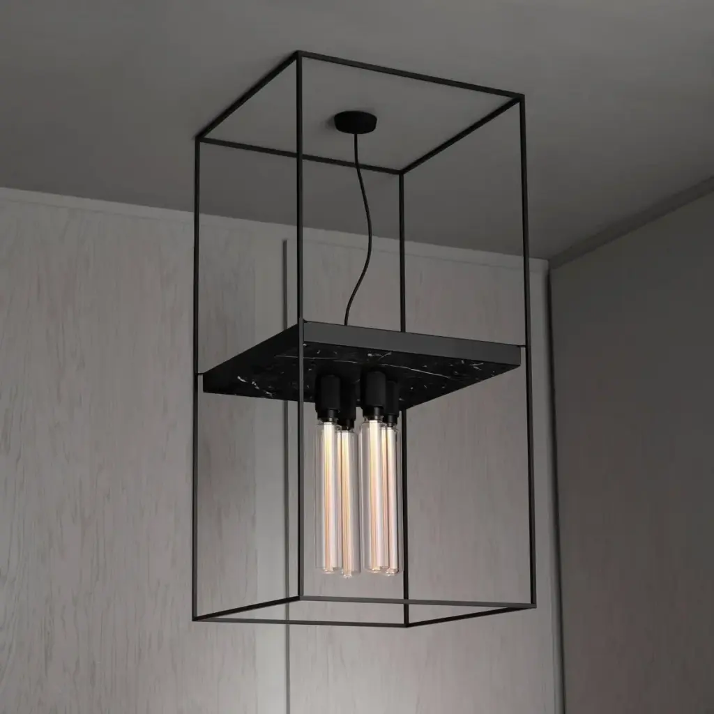 Lampa sufitowa Caged Cross 4.0 Marmur – Czarny
