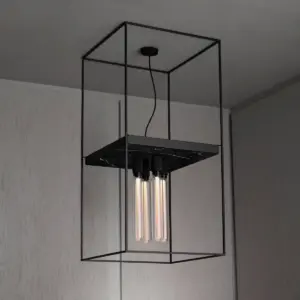 Lampa sufitowa Caged Cross 4.0 Marmur – Czarny