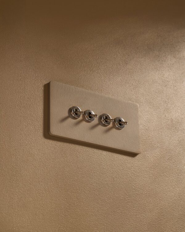 Grove 4-Module 4x Toggle Switch – Paintable Polished Nickel