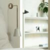 Richmond mały, wiszący kinkiet ścienny z delikatną porcelaną – Polerowany nikiel