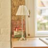 Cotswold lampa stołowa z delikatną porcelaną z możliwością ładowania – Polerowany nikiel
