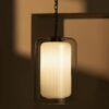 Windsor duża lampa wisząca z opalowym szkłem – Brąz