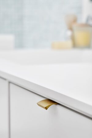 Uchwyt meblowy krawędziowy Edge Straight 40 Aluminiowy Ciemny Złoty Szczotkowany