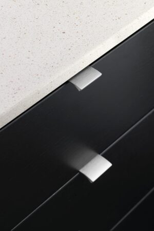 Uchwyt meblowy krawędziowy Edge Straight 40 Aluminiowy Srebrny