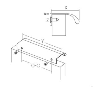 Uchwyt meblowy krawędziowy Edge Straight 40 Aluminiowy Biały