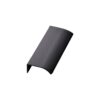 Uchwyt meblowy krawędziowy Edge Straight 100 Aluminiowy Czarny Matowy Szczotkowany