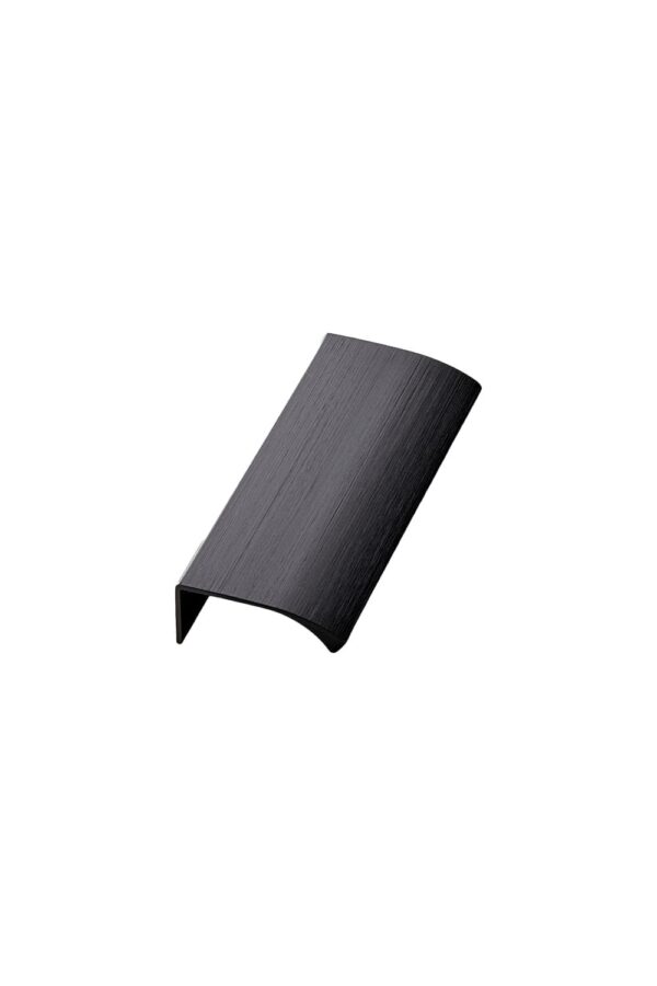 Uchwyt meblowy krawędziowy Edge Straight 100 Aluminiowy Czarny Matowy Szczotkowany