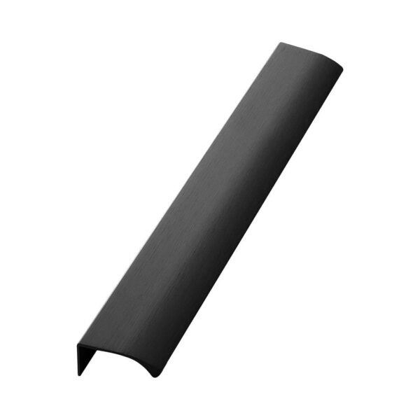 Uchwyt meblowy krawędziowy Edge Straight 350 Aluminiowy Czarny Matowy Szczotkowany