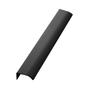 Uchwyt meblowy krawędziowy Edge Straight 350 Aluminiowy Czarny Matowy Szczotkowany