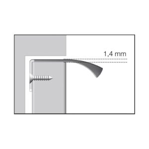 Uchwyt meblowy krawędziowy Edge Straight 350 Aluminiowy Czarny Matowy Szczotkowany