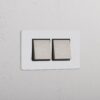 Grove IT Grove 4-Module 2x Rocker Switch – Paintable Satin Nickel Black