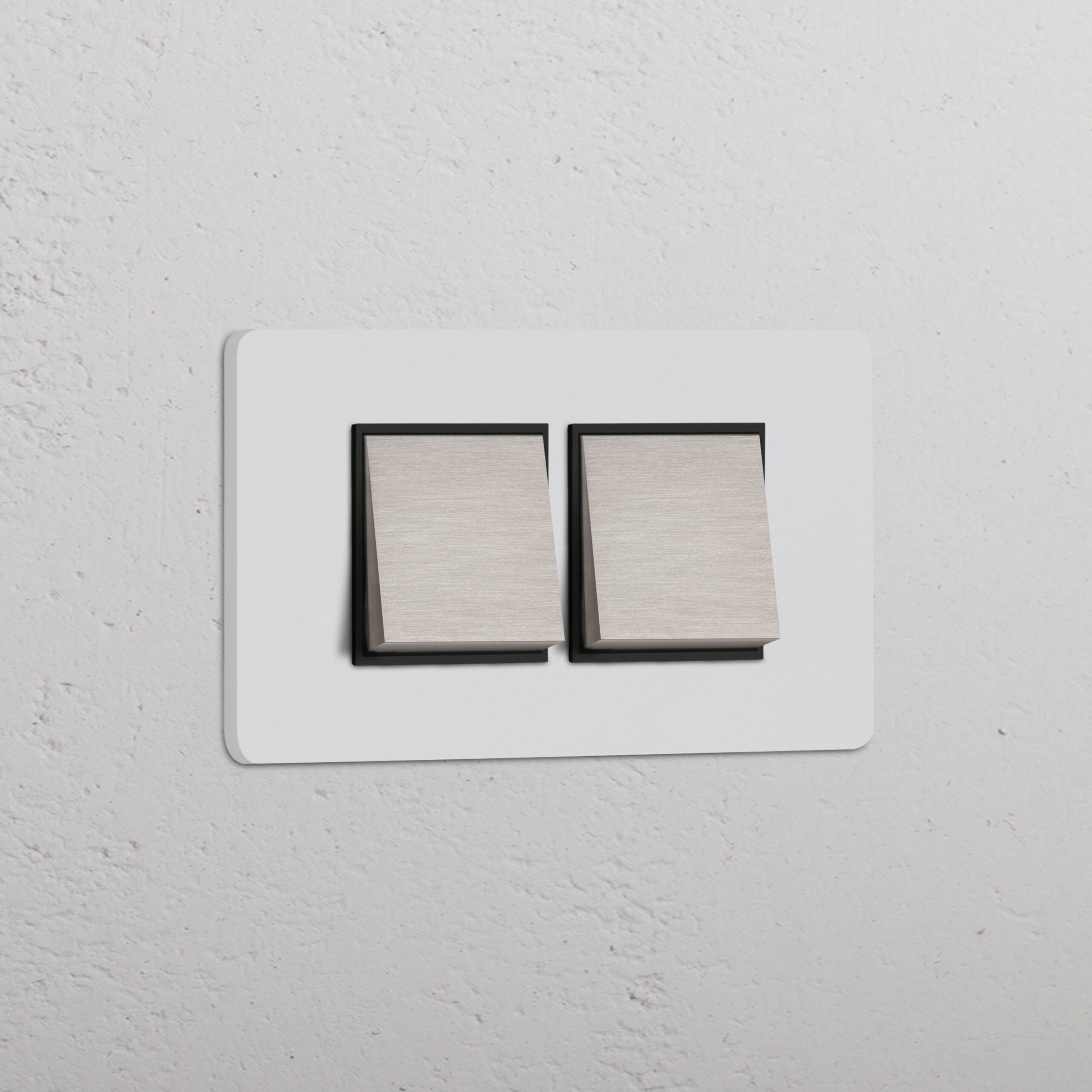Grove IT Grove 4-Module 2x Rocker Switch – Paintable Satin Nickel Black
