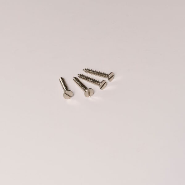 Wkręty do drewna samogwintujące z łbem płaskim 5 mm x 30 mm x 4 szt. – Polerowany nikiel