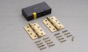 Zawiasy do drzwi Hinge 102 x 76 x 3 mm (zestaw 2 szt.) – Palony Brąz