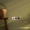 Kew Gniazdo USB-C 30 W i Schuko typu F x 2 w potrójnej ramce – Polerowany nikiel, Czarny