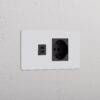 Grove 4-Module USB-C 30W & Schuko/Bipasso Socket – Paintable Black