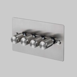 Ściemniacz LED Cross 4G 120W Standard Brytyjski – Srebrny (UK)