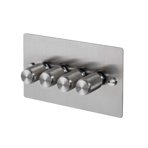 Ściemniacz LED Cross 4G 120W Standard Brytyjski – Srebrny (UK)