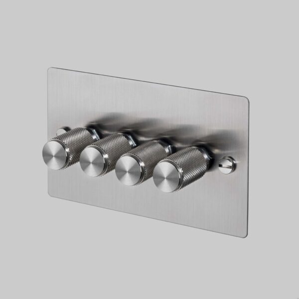 Ściemniacz LED Cross 4G 120W Standard Brytyjski – Srebrny (UK)