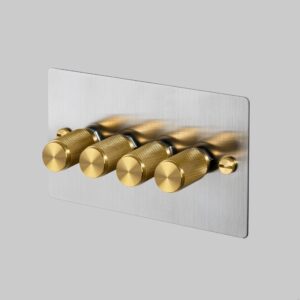 Ściemniacz LED Cross 4G 120W z m Standard Brytyjski – Srebrny (UK)