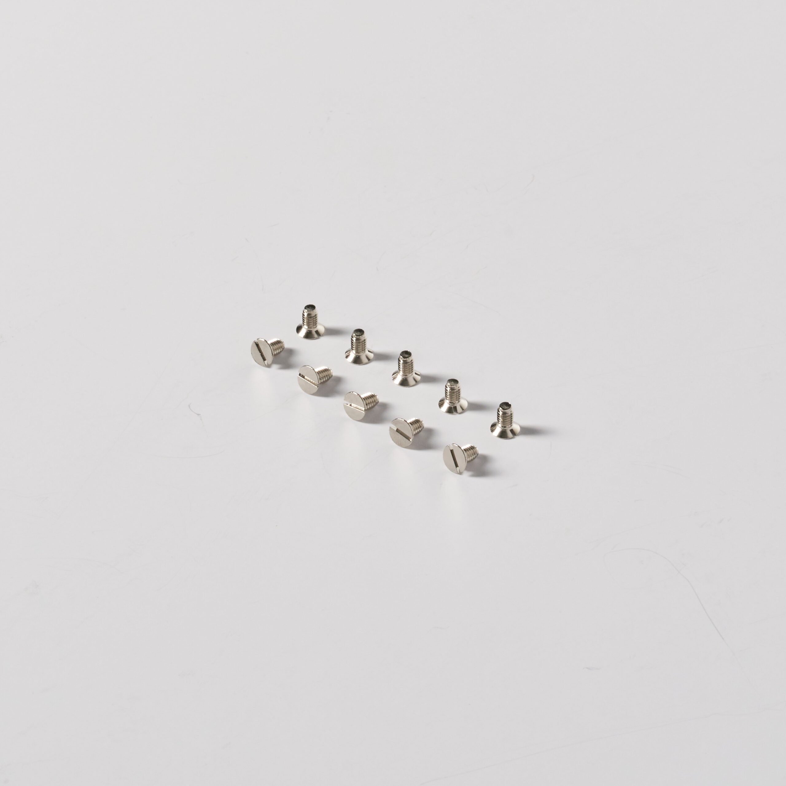 Kew M3.5 x 5mm front plate screws x10 – Polerowany nikiel