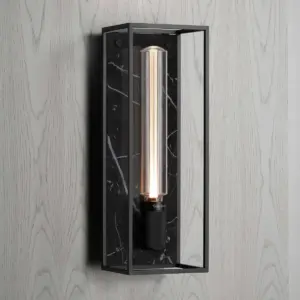 Lampa ścienna Caged Cross L Marmur – Czarny