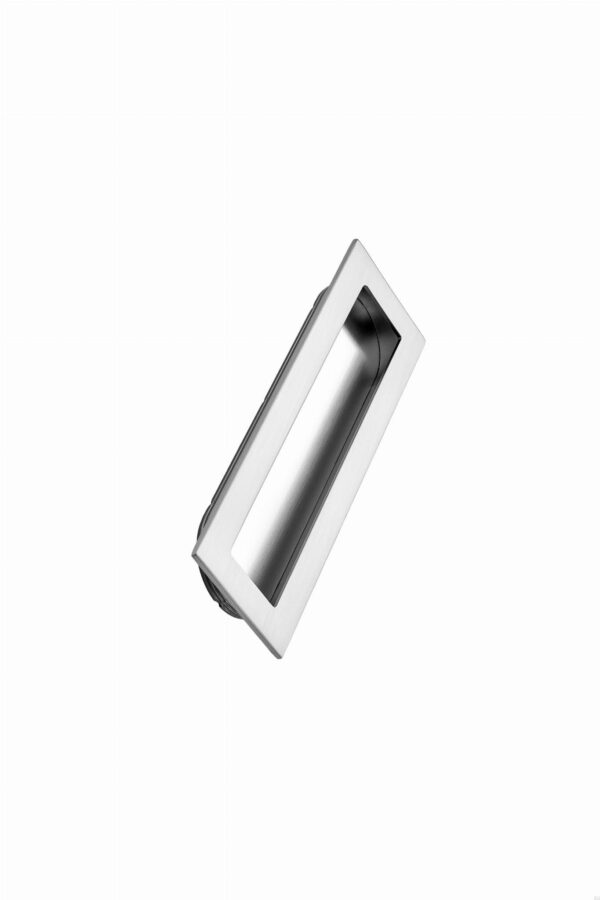Uchwyt meblowy wpuszczany Inn 120 Metalowy Srebrny Chromowany Matowy